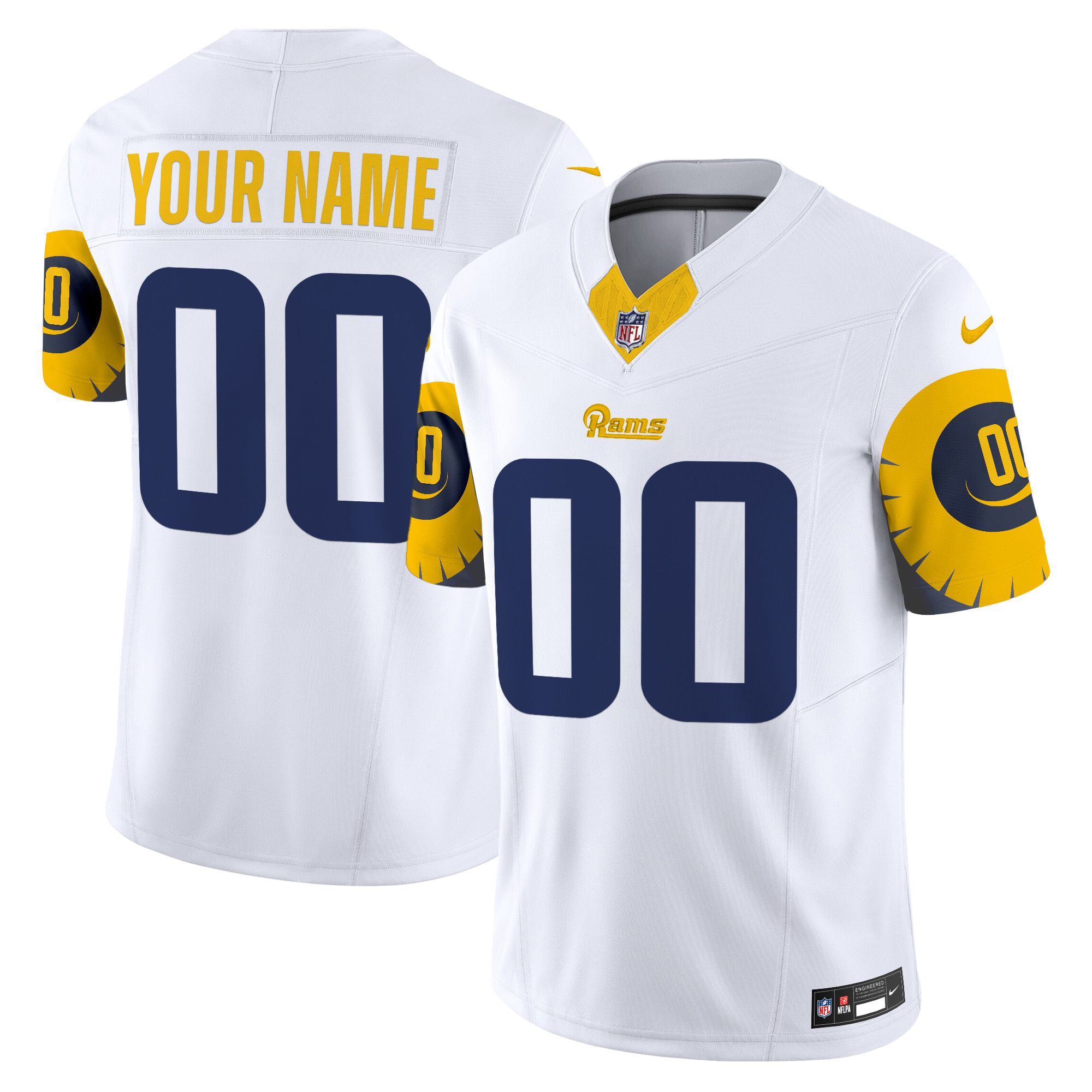Men Los Angeles Rams White 2024 Nike Special Vapor Limited Custom NFL Jersey